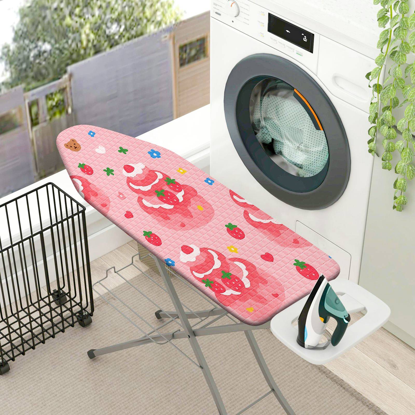 1-Piece Santa Claus Christmas Festive  Ironing Board Cover, Universal Size, Without Board