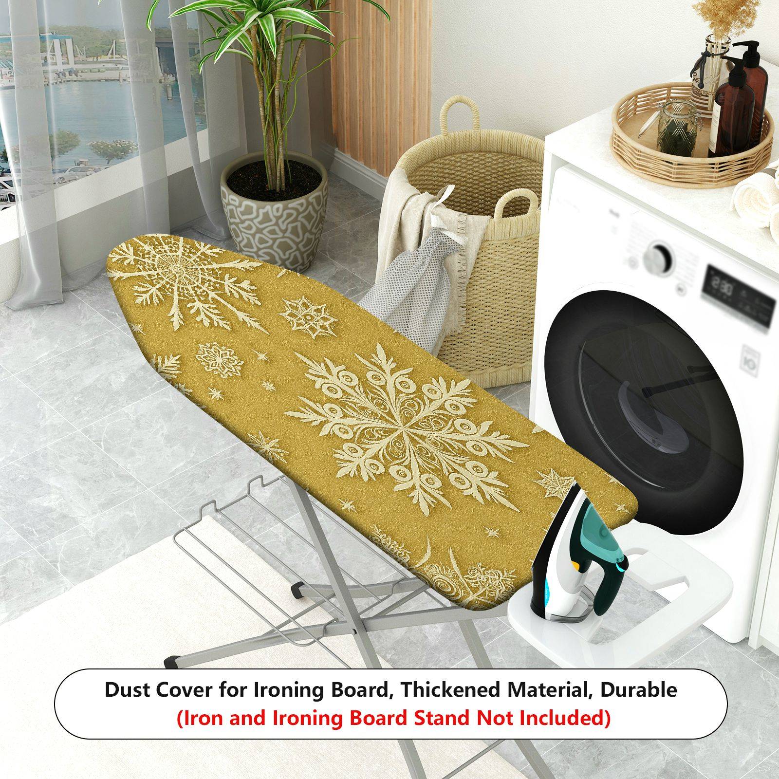 1-Piece Snowflake Christmas Winter  Ironing Board Cover, Universal Size, Without Board