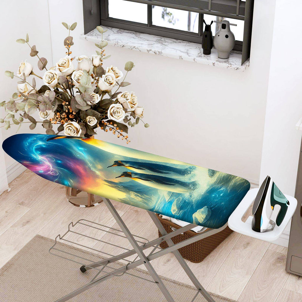 1-Piece Penguin Ocean Fantasy  Ironing Board Cover, Universal Size, Without Board