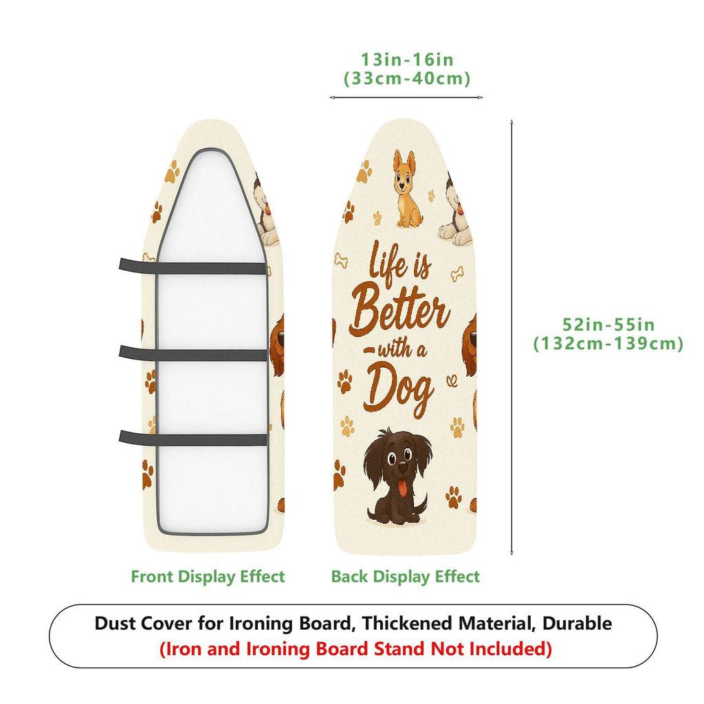 1-Piece Dog Paw Print Animal  Ironing Board Cover, Universal Size, Without Board