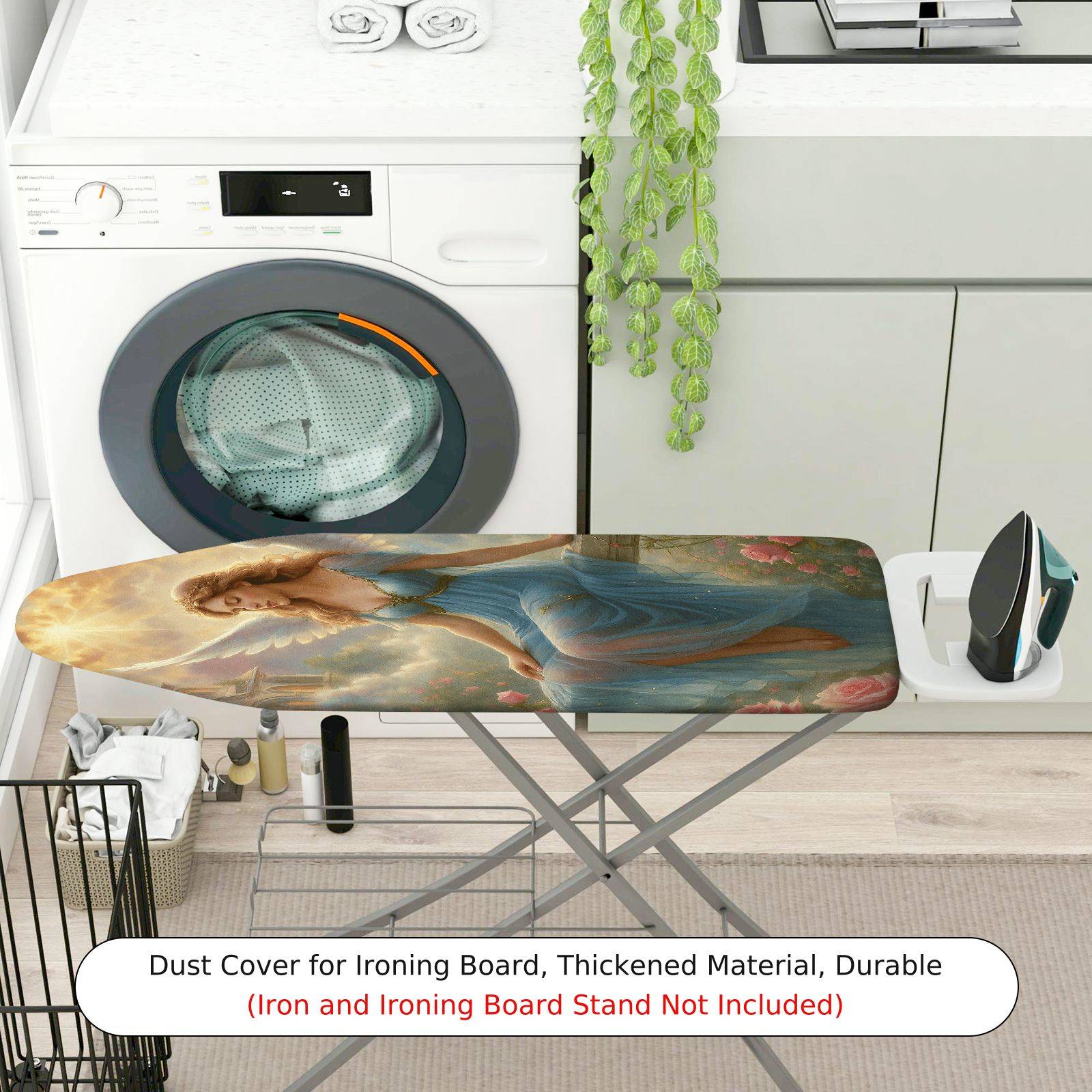 1-Piece Angelic Blooming Elegant  Ironing Board Cover, Universal Size, Without Board