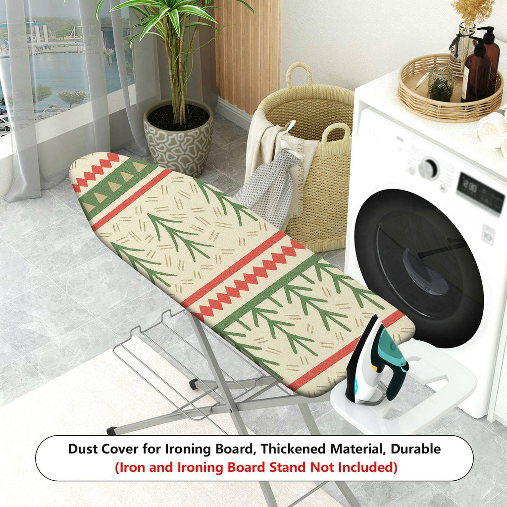 1-Piece Christmas Festive Geometric Tree  Ironing Board Cover, Universal Size, Without Board