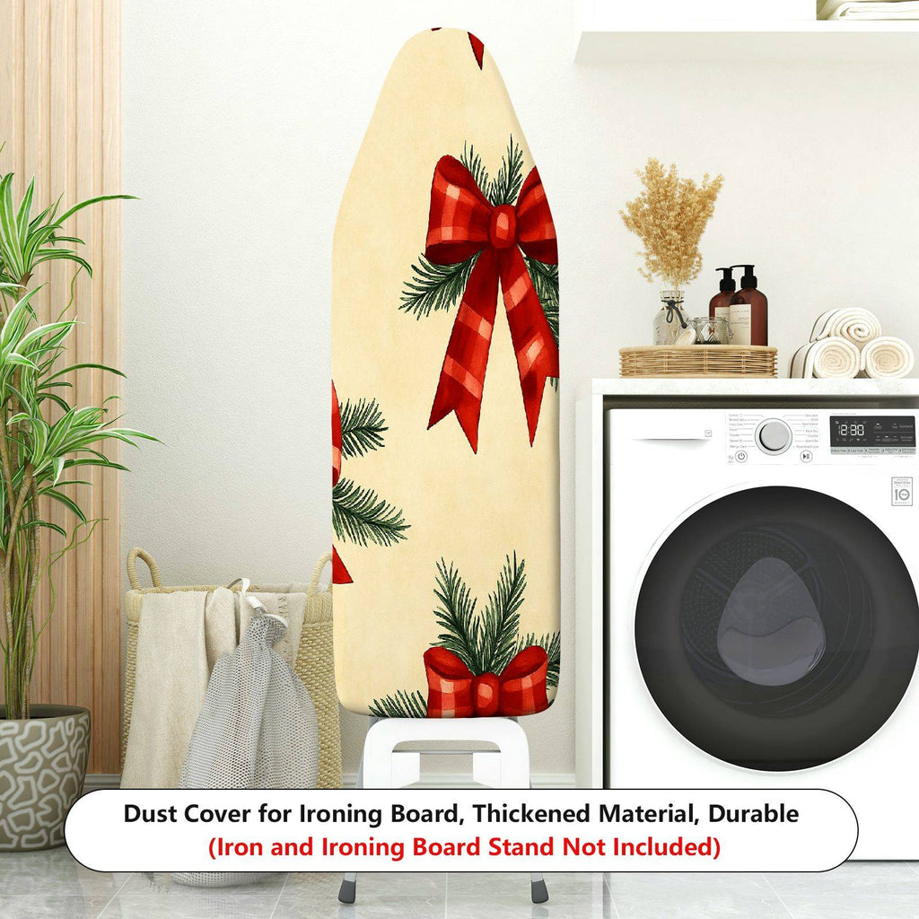 1-Piece Christmas Bow Pine  Ironing Board Cover, Universal Size, Without Board