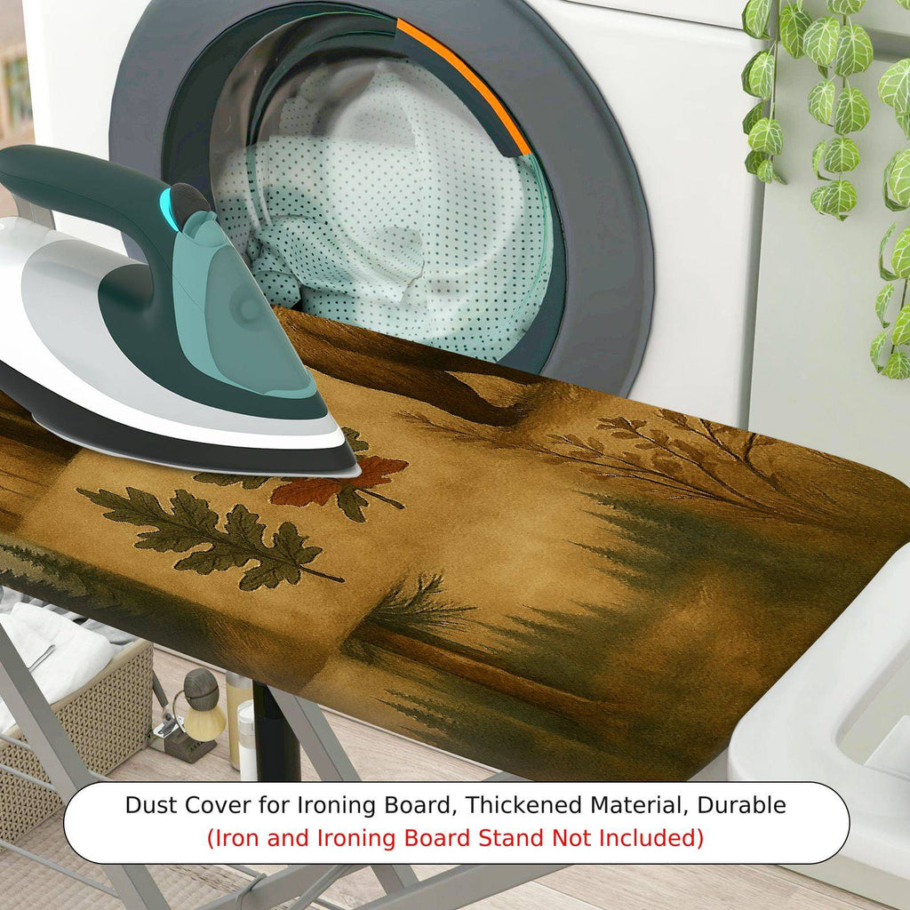 1-Piece Rustic Forest Animal Log  Ironing Board Cover, Universal Size, Without Board
