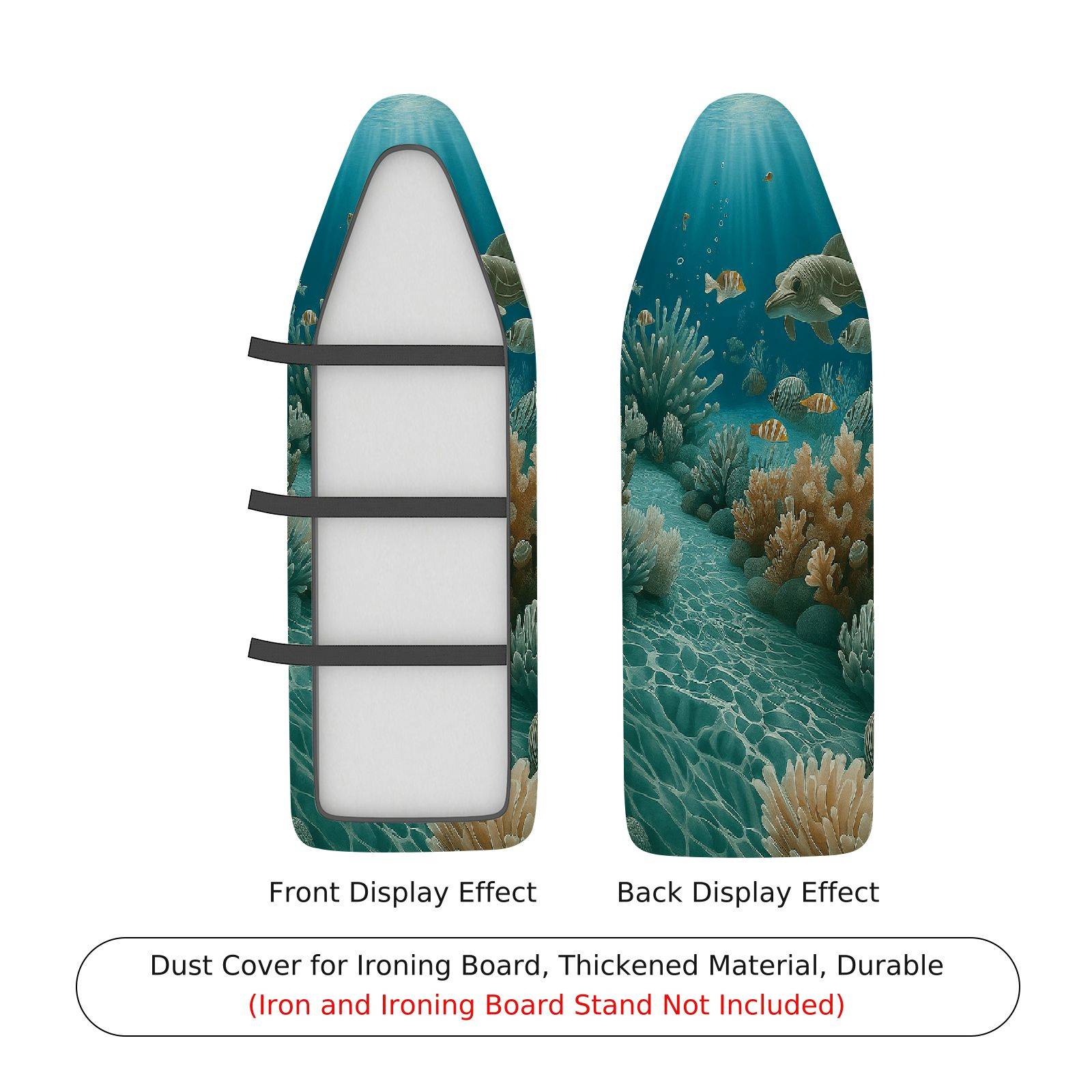 1-Piece Coral Sea Ocean Marine  Ironing Board Cover, Universal Size, Without Board