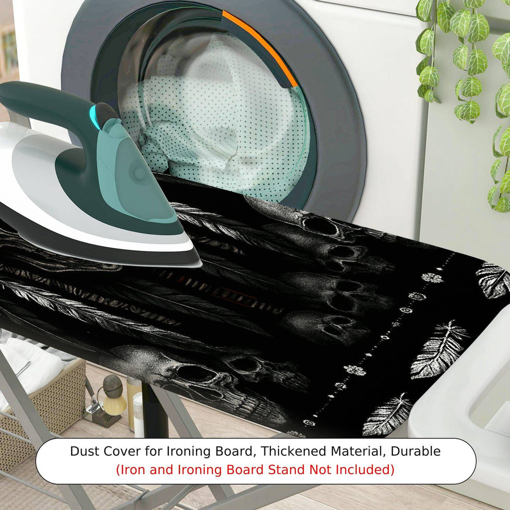 1-Piece Tribal Skull Feather  Ironing Board Cover, Universal Size, Without Board