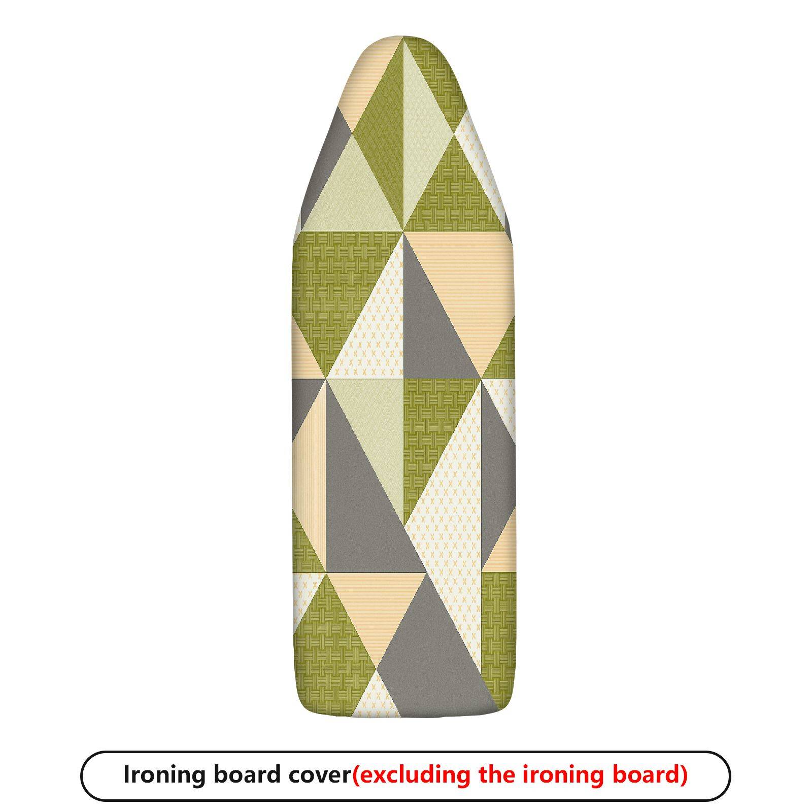 1-Piece Geometric Pattern Green Beige Gray  Ironing Board Cover, Universal Size, Without Board