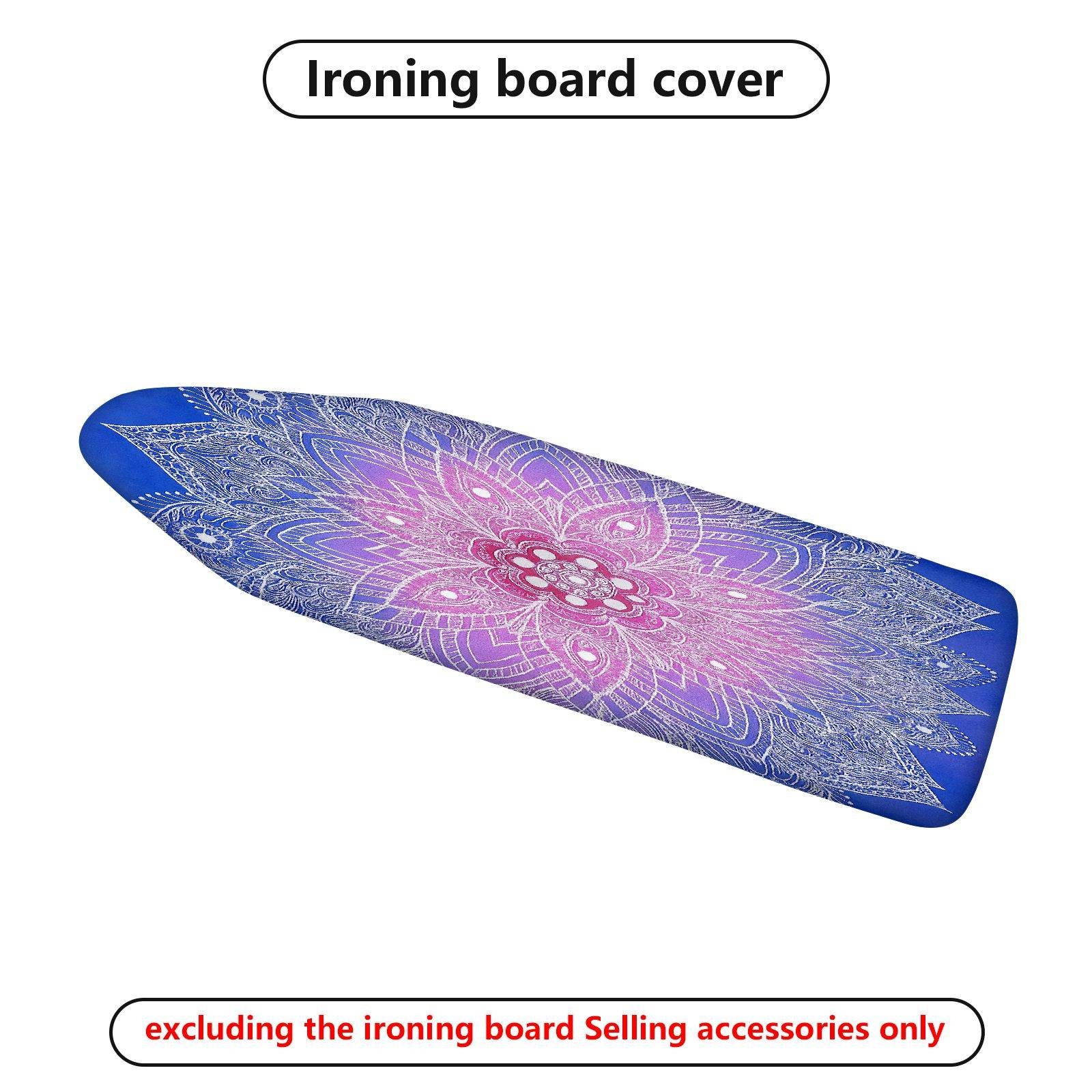 1-Piece Mandala Pink Blue  Ironing Board Cover, Universal Size, Without Board