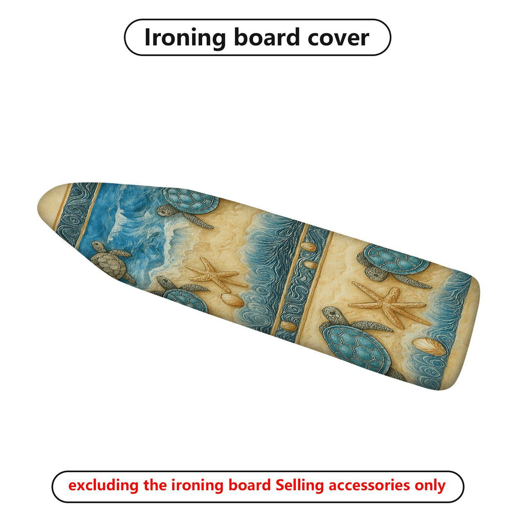 1-Piece Ocean Turtle Starfish Beach  Ironing Board Cover, Universal Size, Without Board