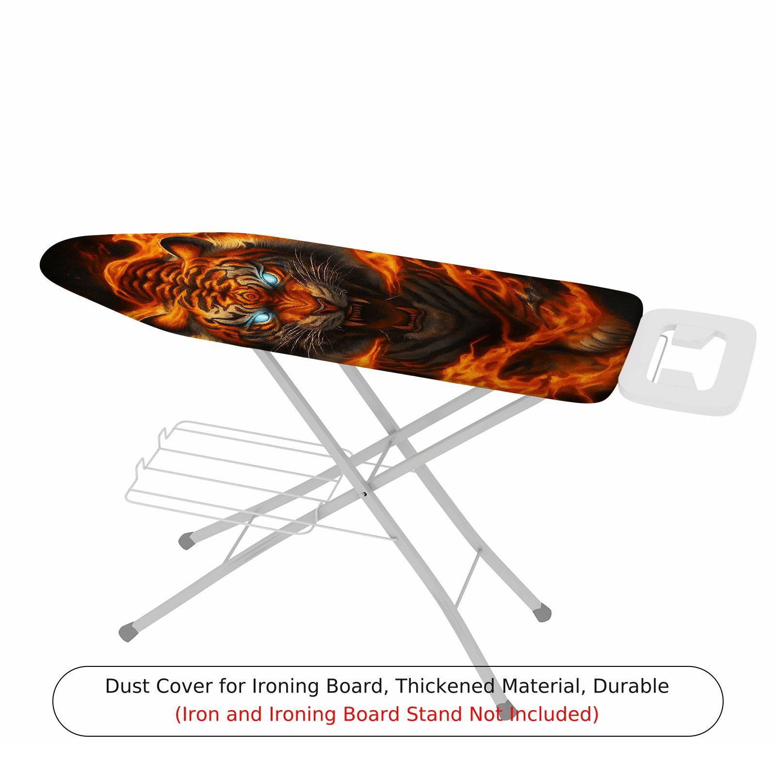 1-Piece Fire Tiger Animal Artistic  Ironing Board Cover, Universal Size, Without Board