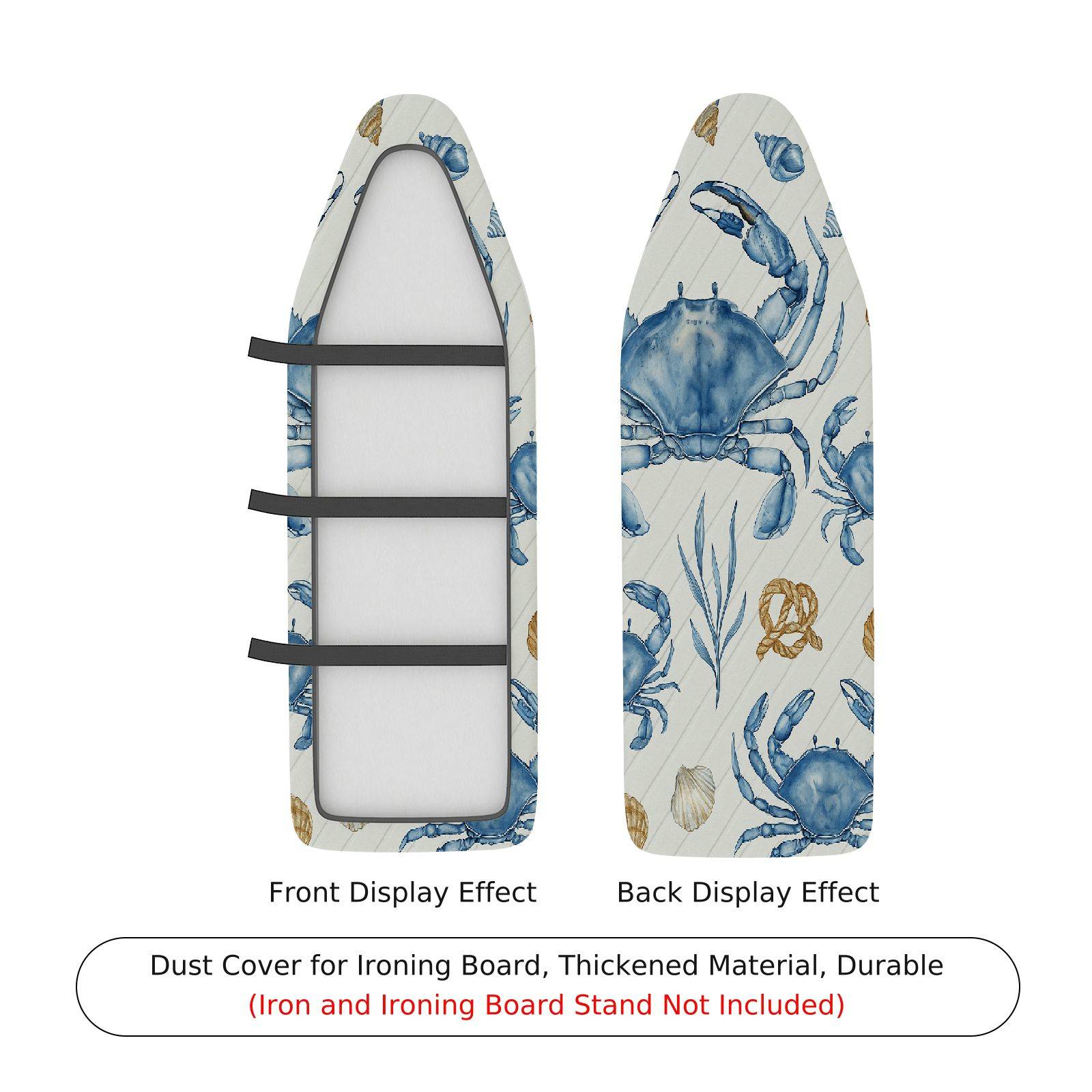 1-Piece Crab Ocean Marine  Ironing Board Cover, Universal Size, Without Board