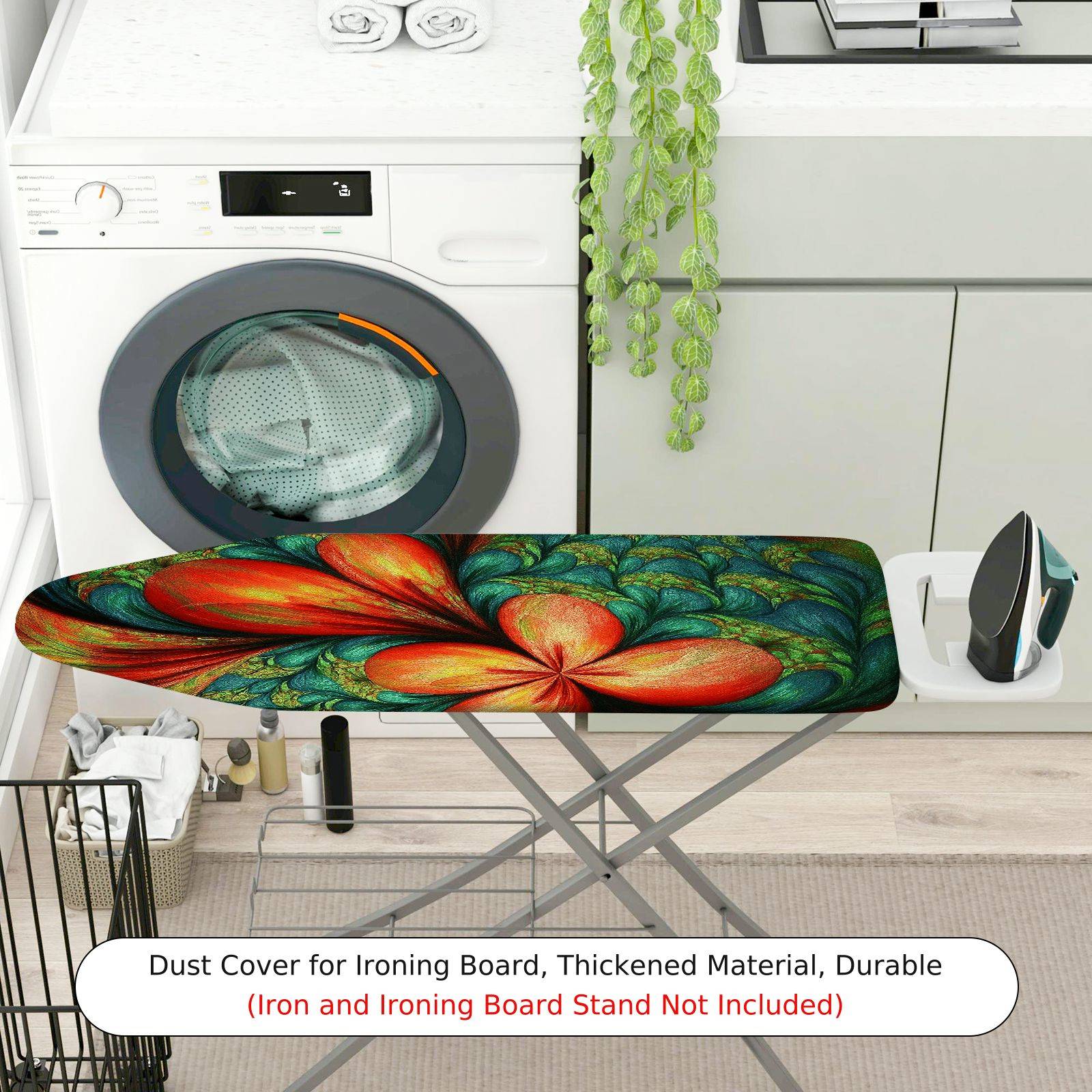 1-Piece Colorful Floral Pattern Abstract  Ironing Board Cover, Universal Size, Without Board