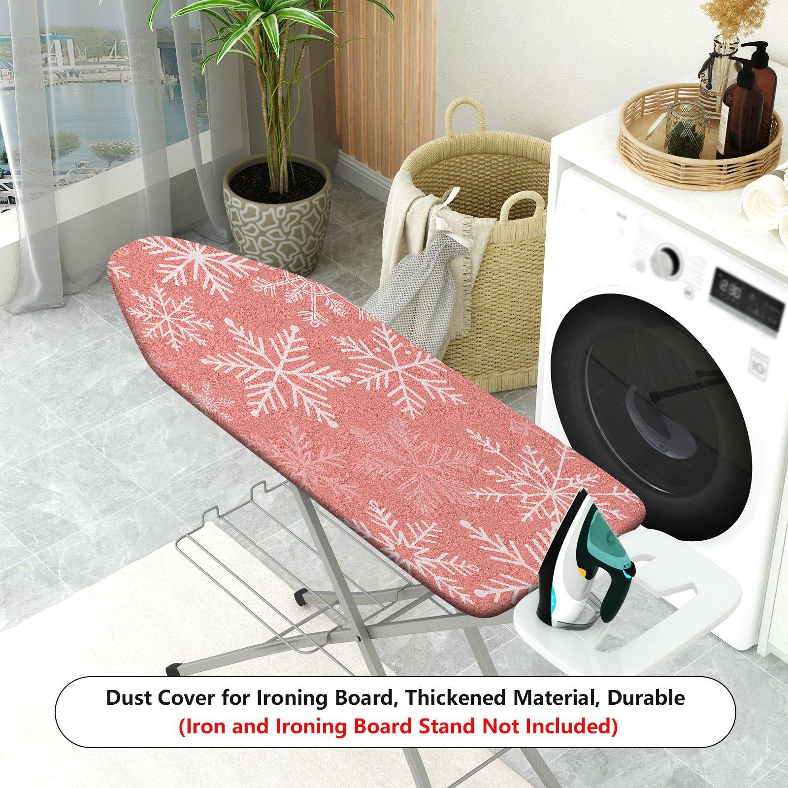 1-Piece Snowflake Christmas Winter  Ironing Board Cover, Universal Size, Without Board