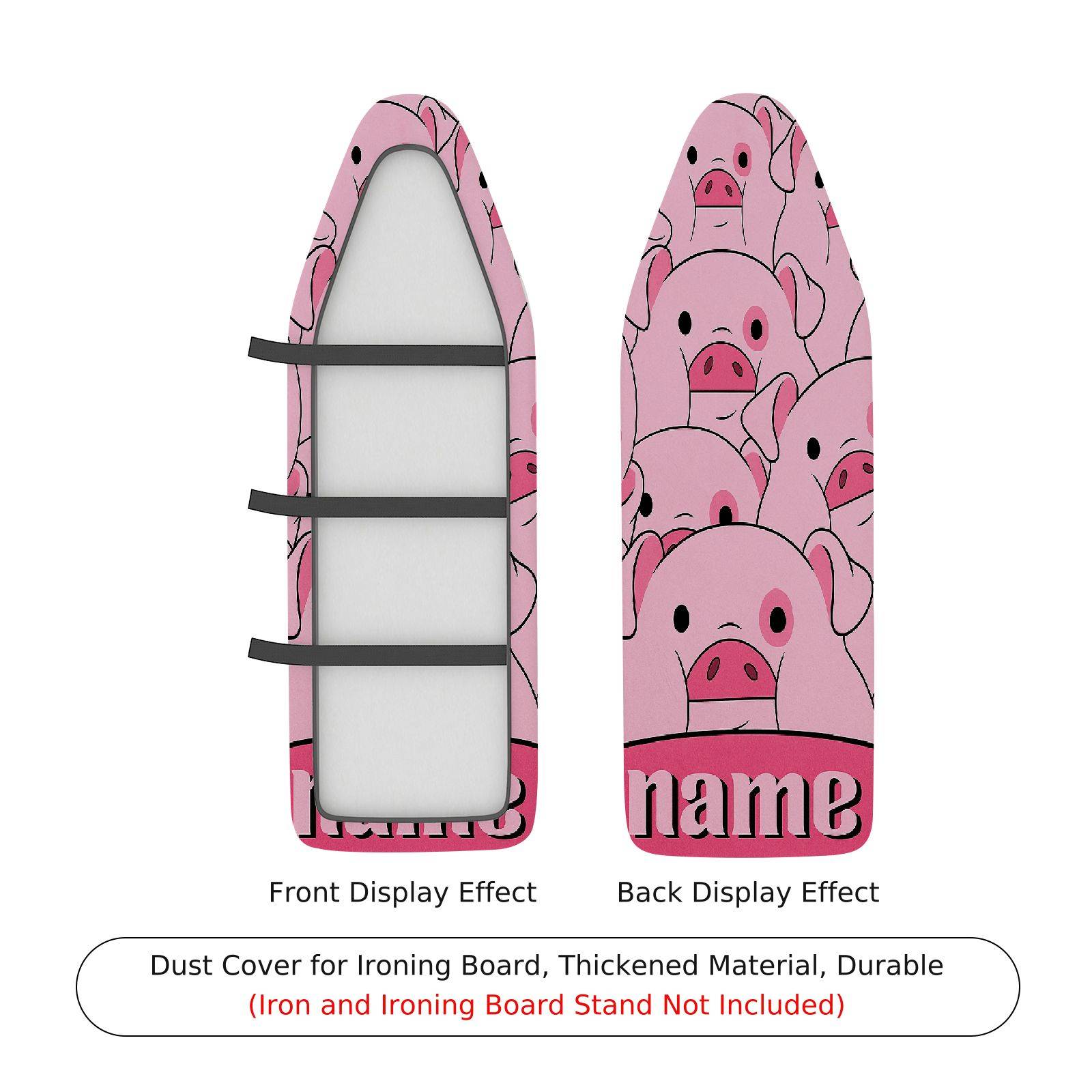 1-Piece Pink Pig Cute  Ironing Board Cover, Universal Size, Without Board