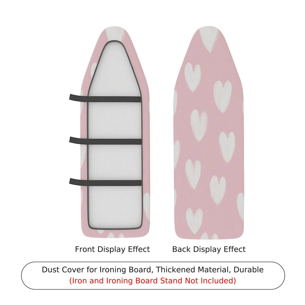 1-Piece Pink Heart Floral  Ironing Board Cover, Universal Size, Without Board