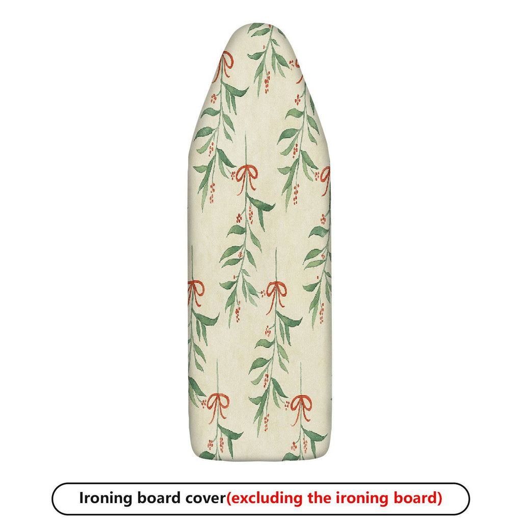 1-Piece Christmas Leaf Bowknot Pattern  Ironing Board Cover, Universal Size, Without Board