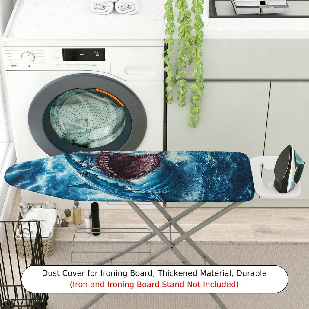 1-Piece Shark Ocean Storm  Ironing Board Cover, Universal Size, Without Board