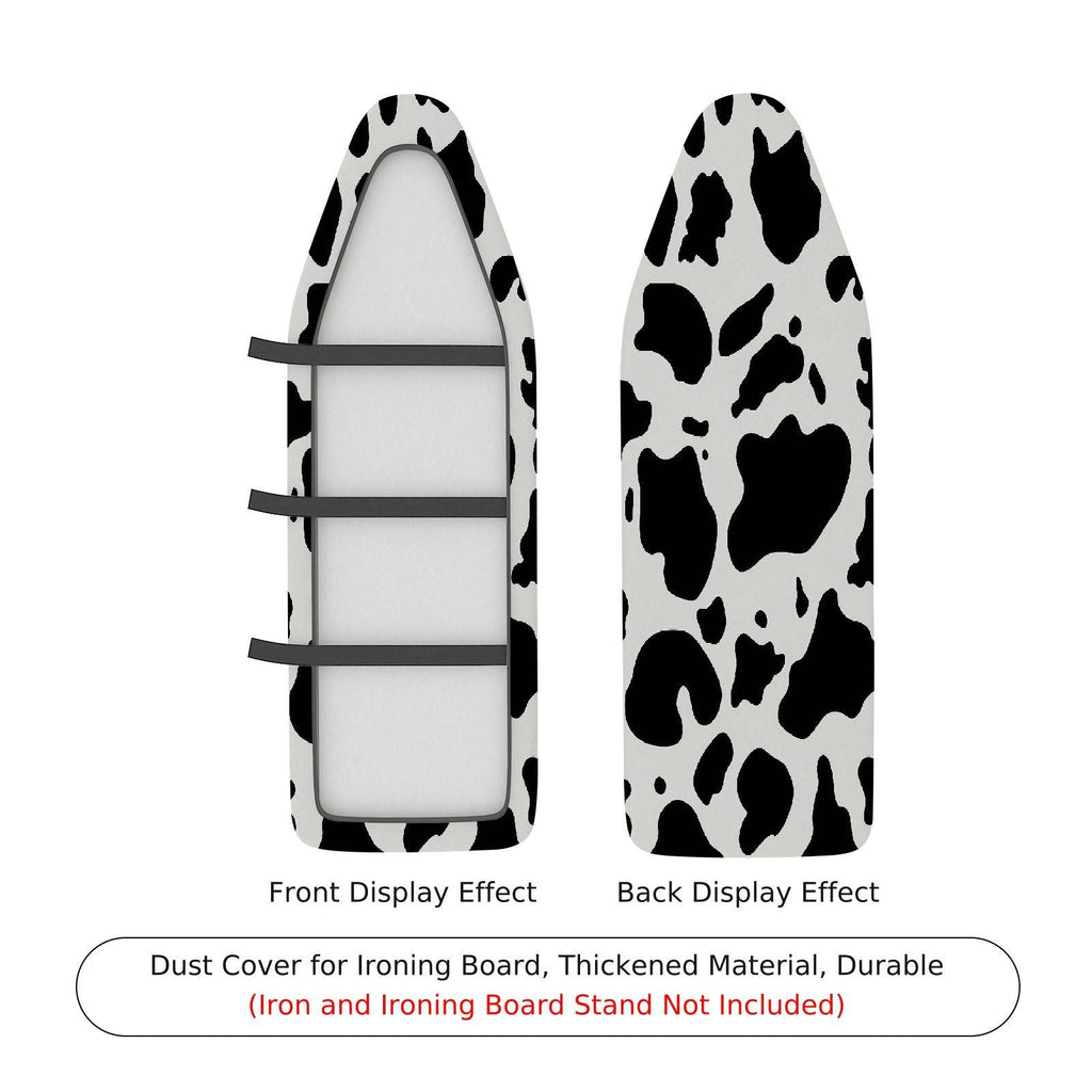 1-Piece Cow Print Pattern Black and White Animal  Ironing Board Cover, Universal Size, Without Board
