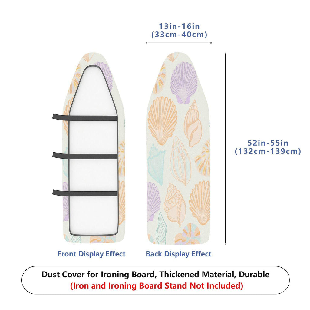 1-Piece Shell Ocean Nautical  Ironing Board Cover, Universal Size, Without Board