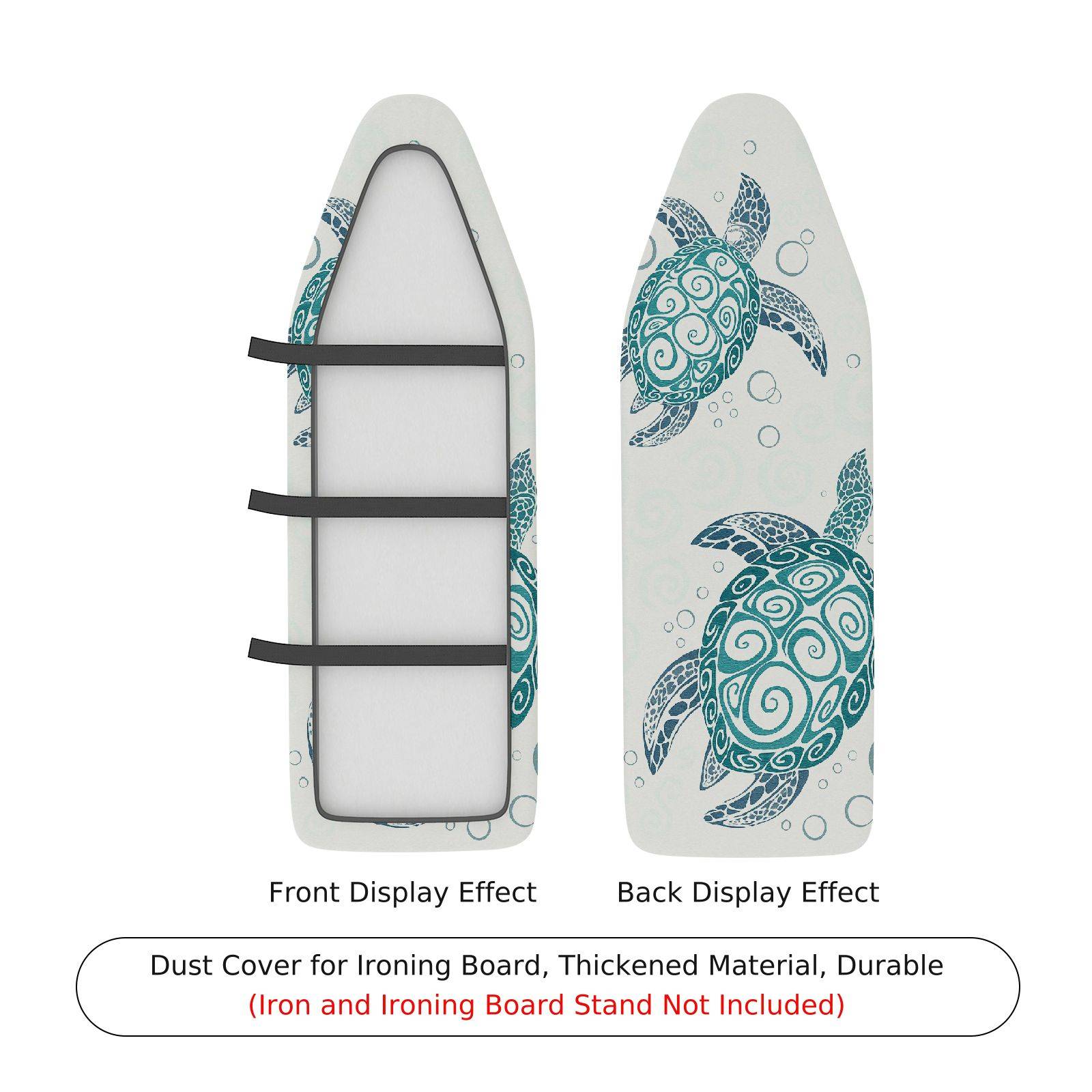 1-Piece Sea Turtle Aqua Blue Ocean  Ironing Board Cover, Universal Size, Without Board
