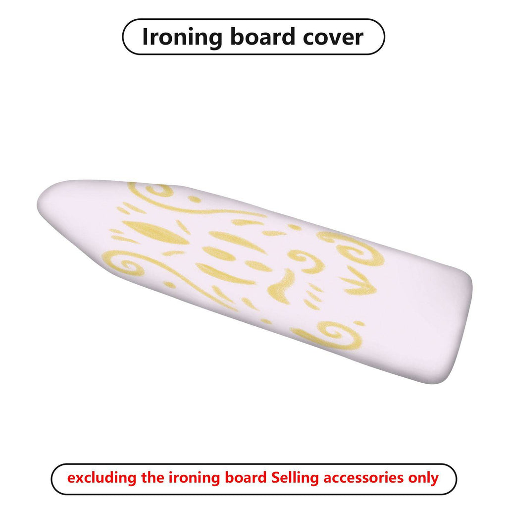 1-Piece Abstract Swirl Golden  Ironing Board Cover, Universal Size, Without Board