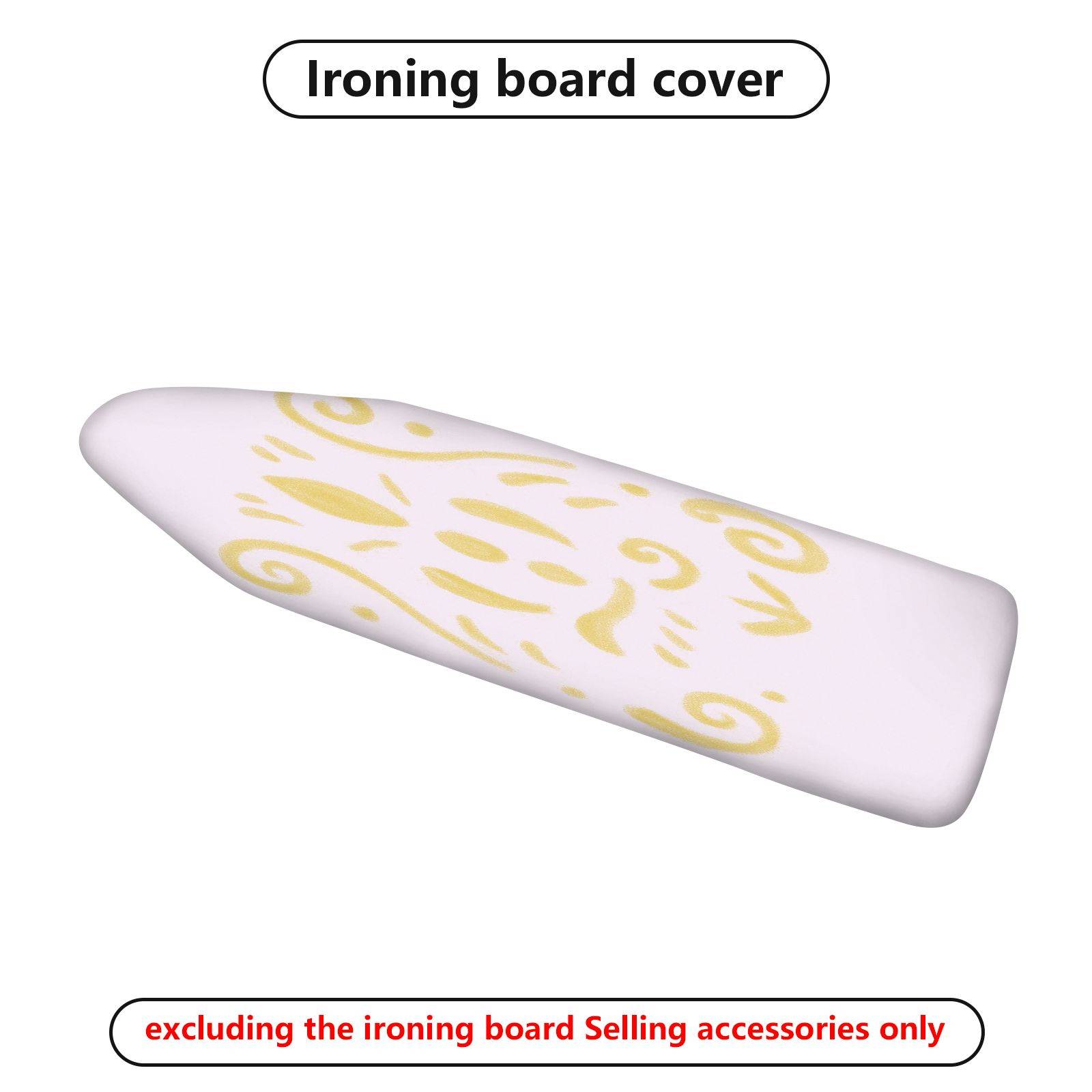 1-Piece Abstract Swirl Golden  Ironing Board Cover, Universal Size, Without Board