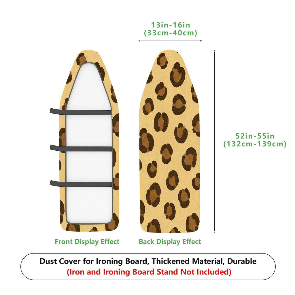 1-Piece Leopard Print Beige Brown  Ironing Board Cover, Universal Size, Without Board