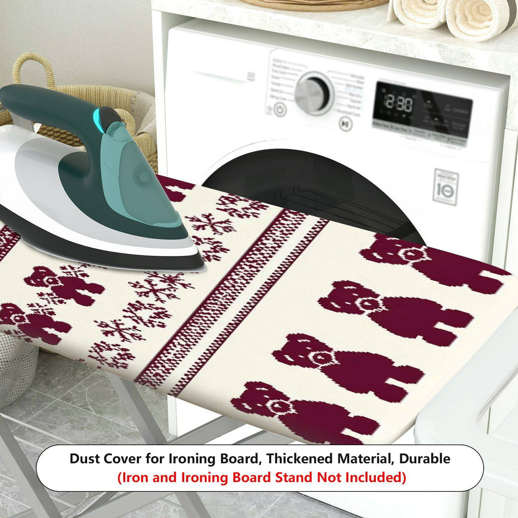 1-Piece Bear Snowflake Christmas  Ironing Board Cover, Universal Size, Without Board