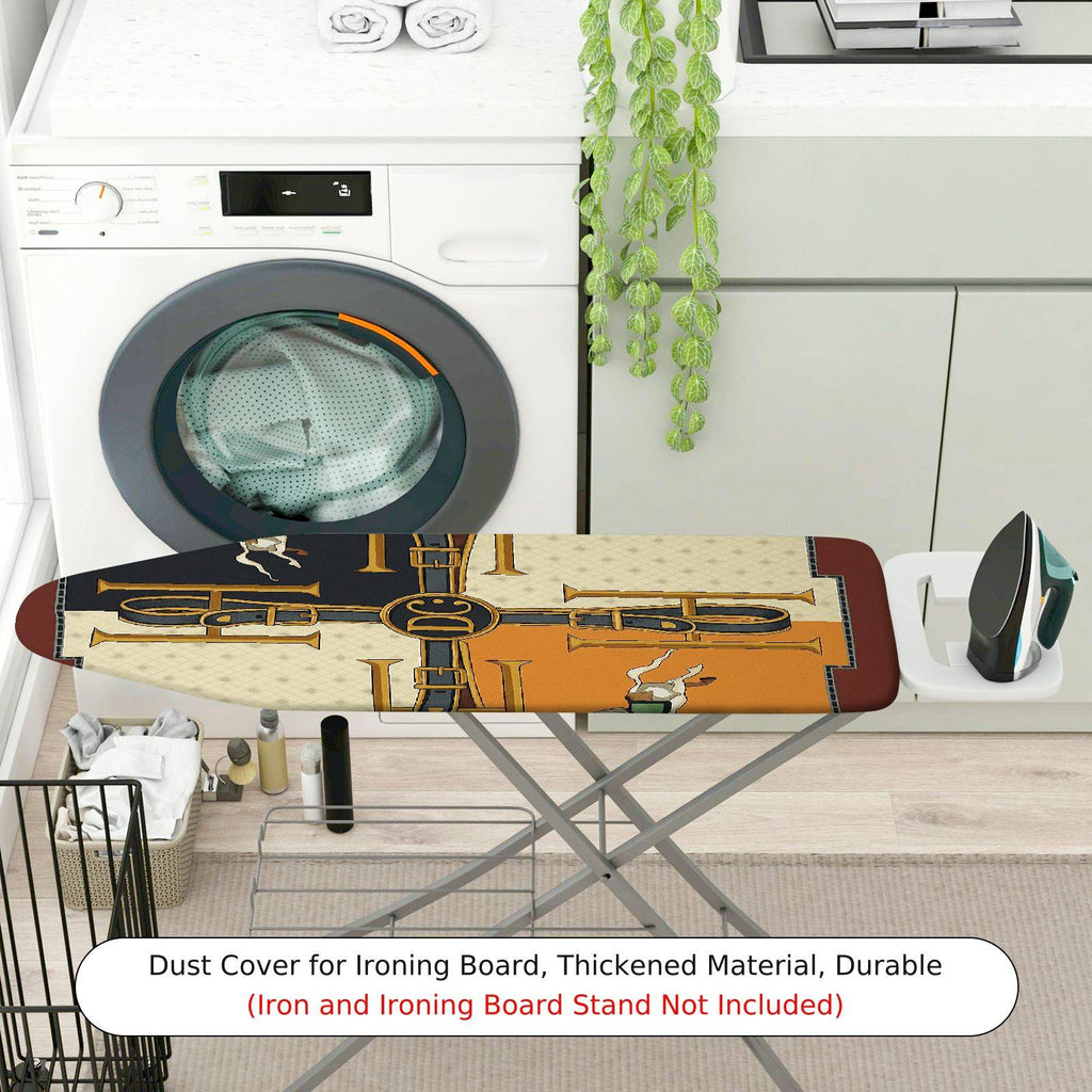 1-Piece Abstract Geometric Vintage  Ironing Board Cover, Universal Size, Without Board