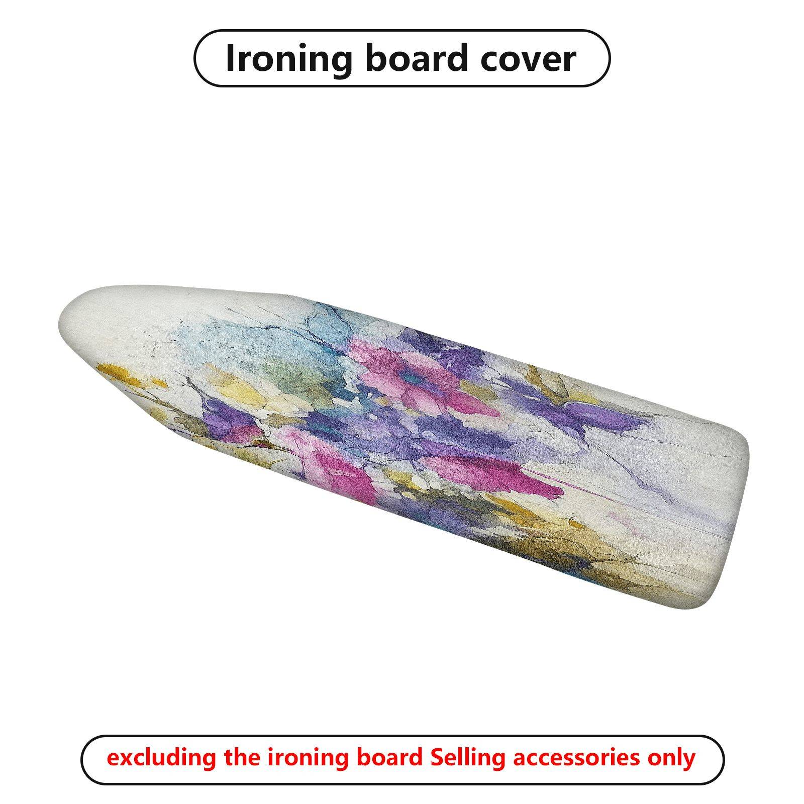 1-Piece Watercolor Floral Abstract  Ironing Board Cover, Universal Size, Without Board