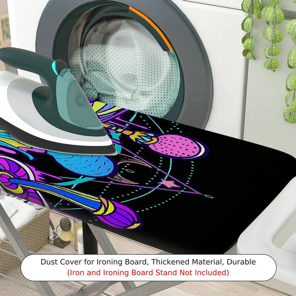 1-Piece Psychedelic Abstract Cosmic  Ironing Board Cover, Universal Size, Without Board