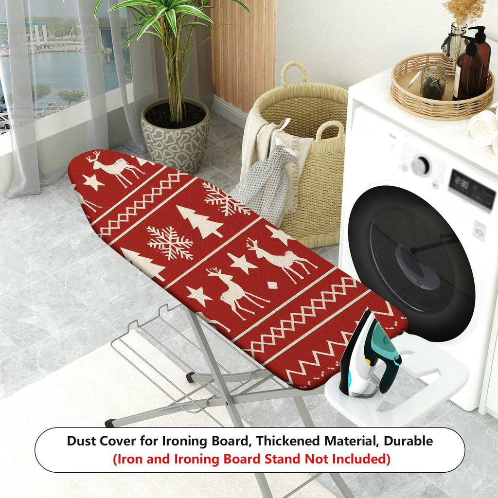 1-Piece Christmas Snowflake Reindeer  Ironing Board Cover, Universal Size, Without Board