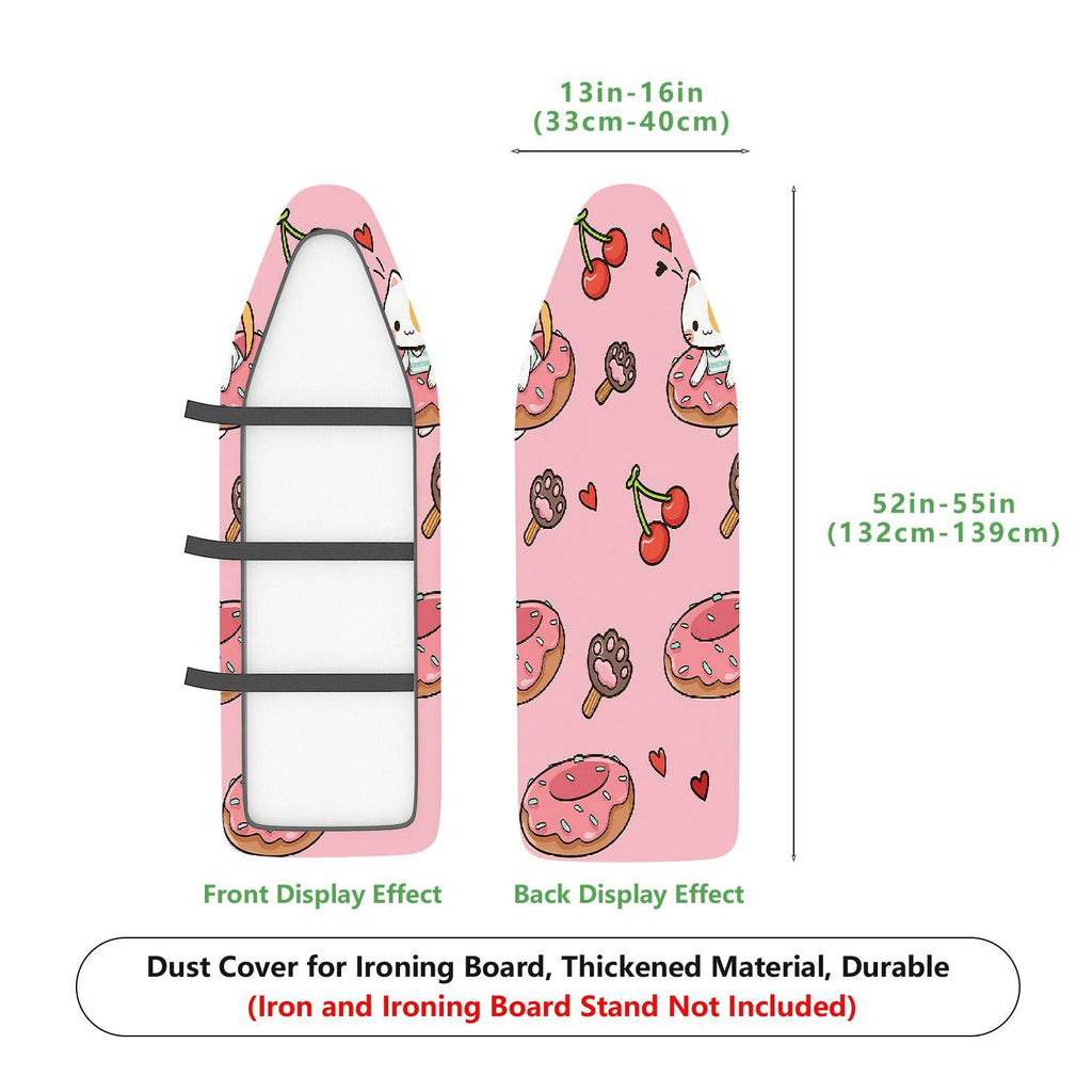 1-Piece Pink  Donut Cherry  Ironing Board Cover, Universal Size, Without Board