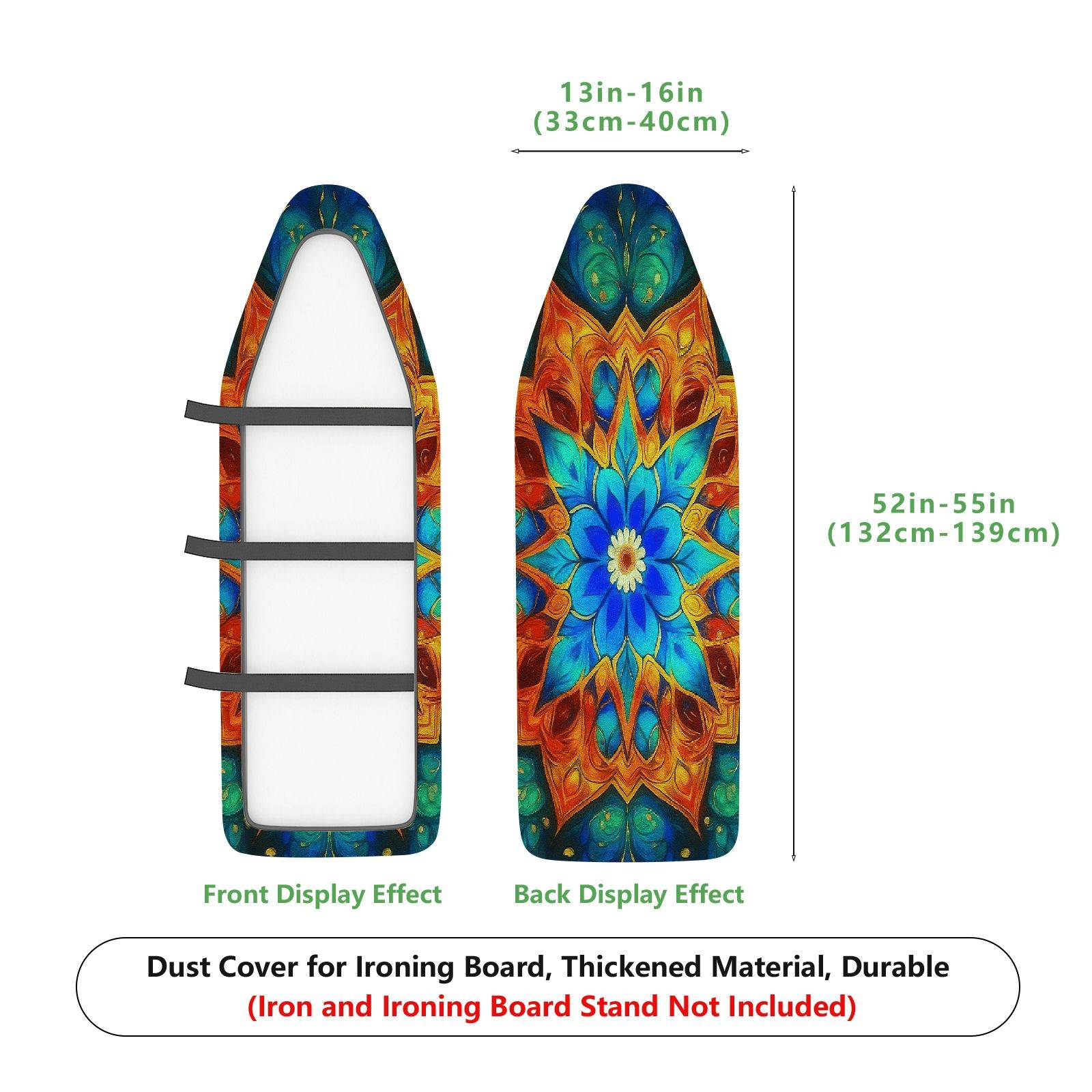1-Piece Floral Abstract Bohemian  Ironing Board Cover, Universal Size, Without Board