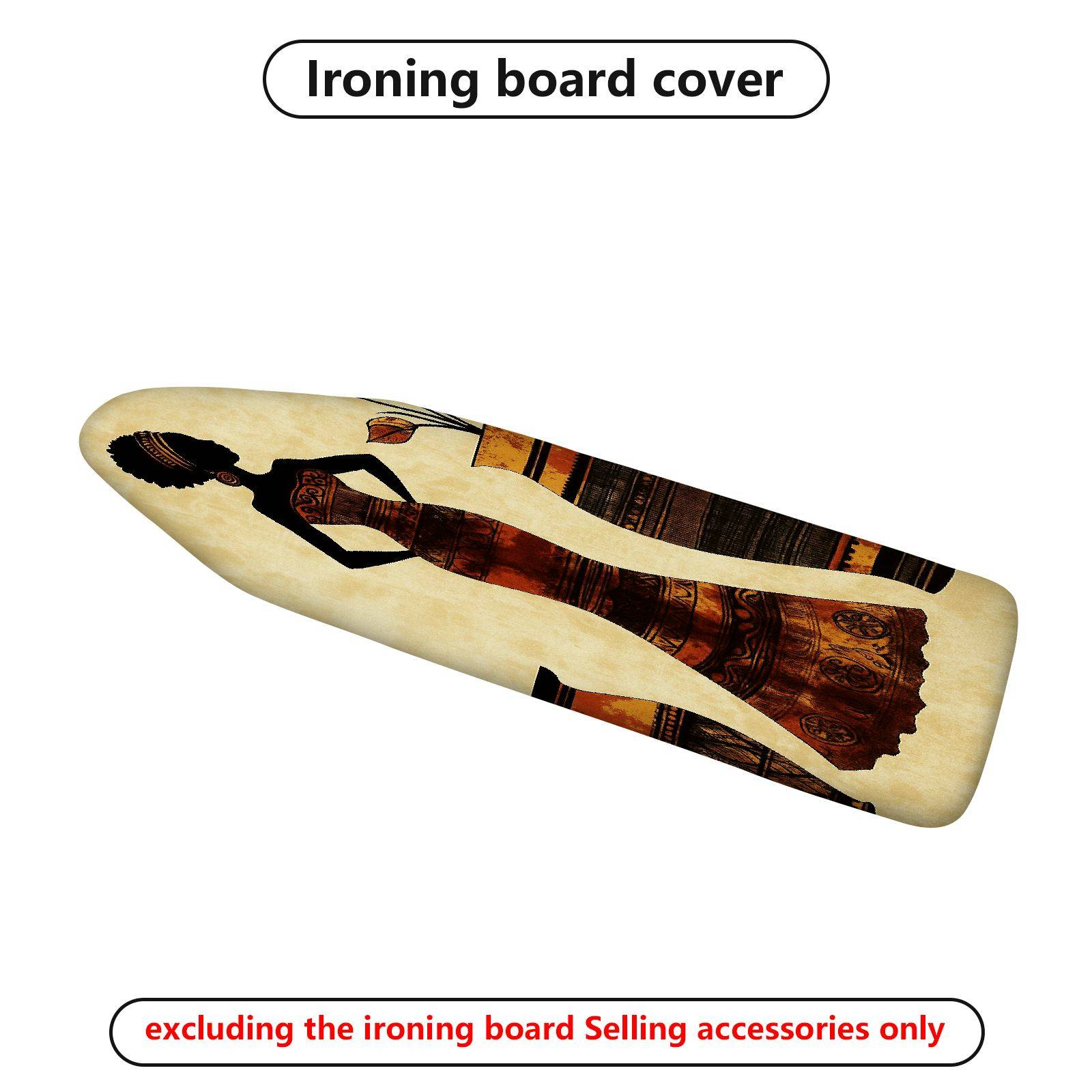 1-Piece African Art Tribal Woman Cultural  Ironing Board Cover, Universal Size, Without Board