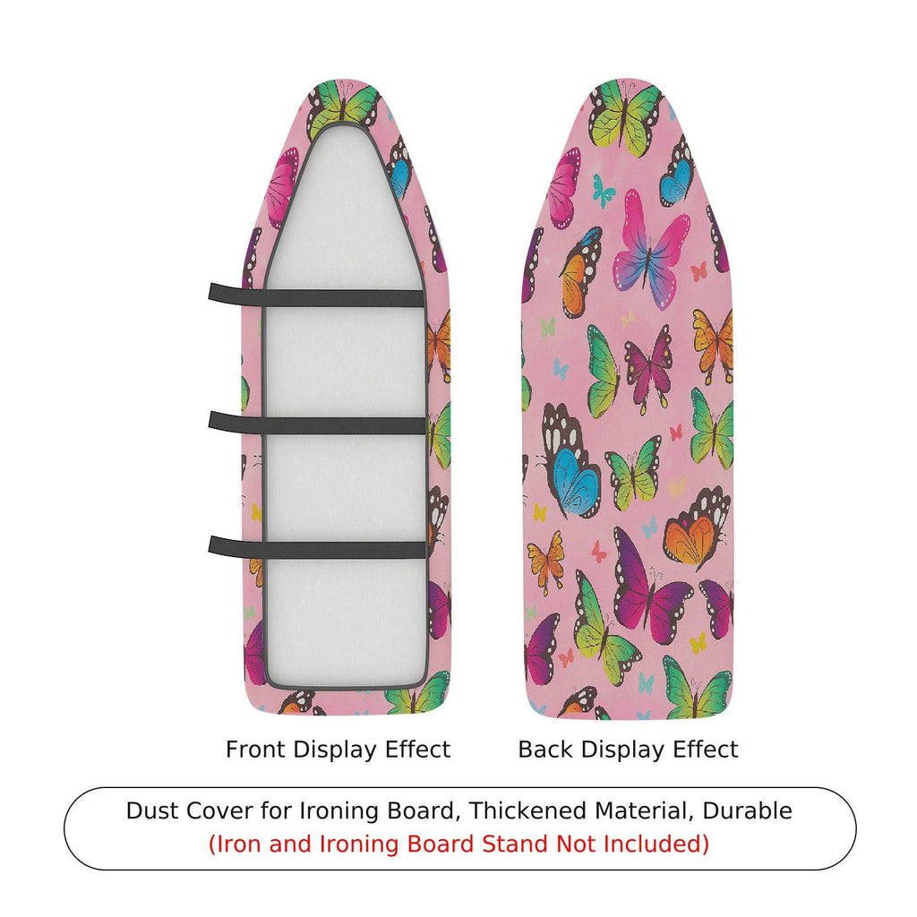 1-Piece Butterfly Colorful Pink  Ironing Board Cover, Universal Size, Without Board