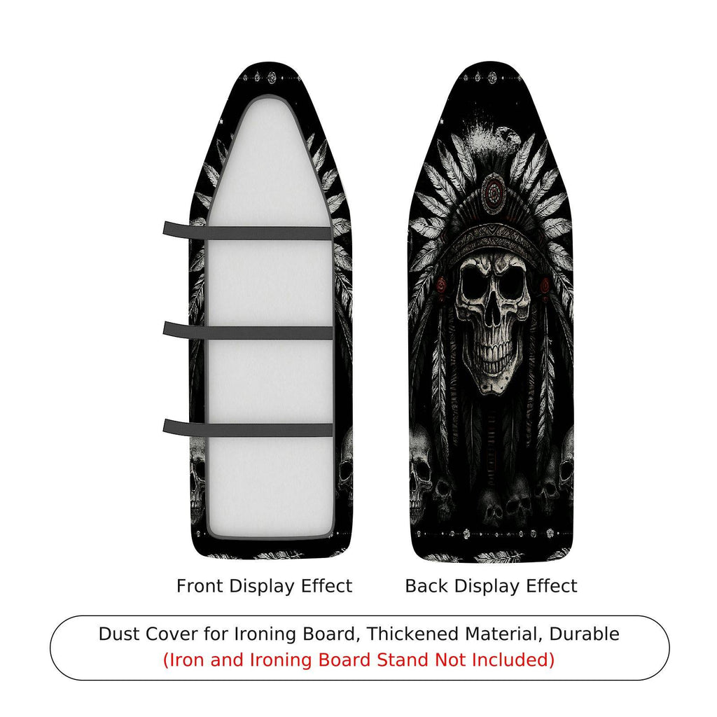 1-Piece Tribal Skull Feather  Ironing Board Cover, Universal Size, Without Board