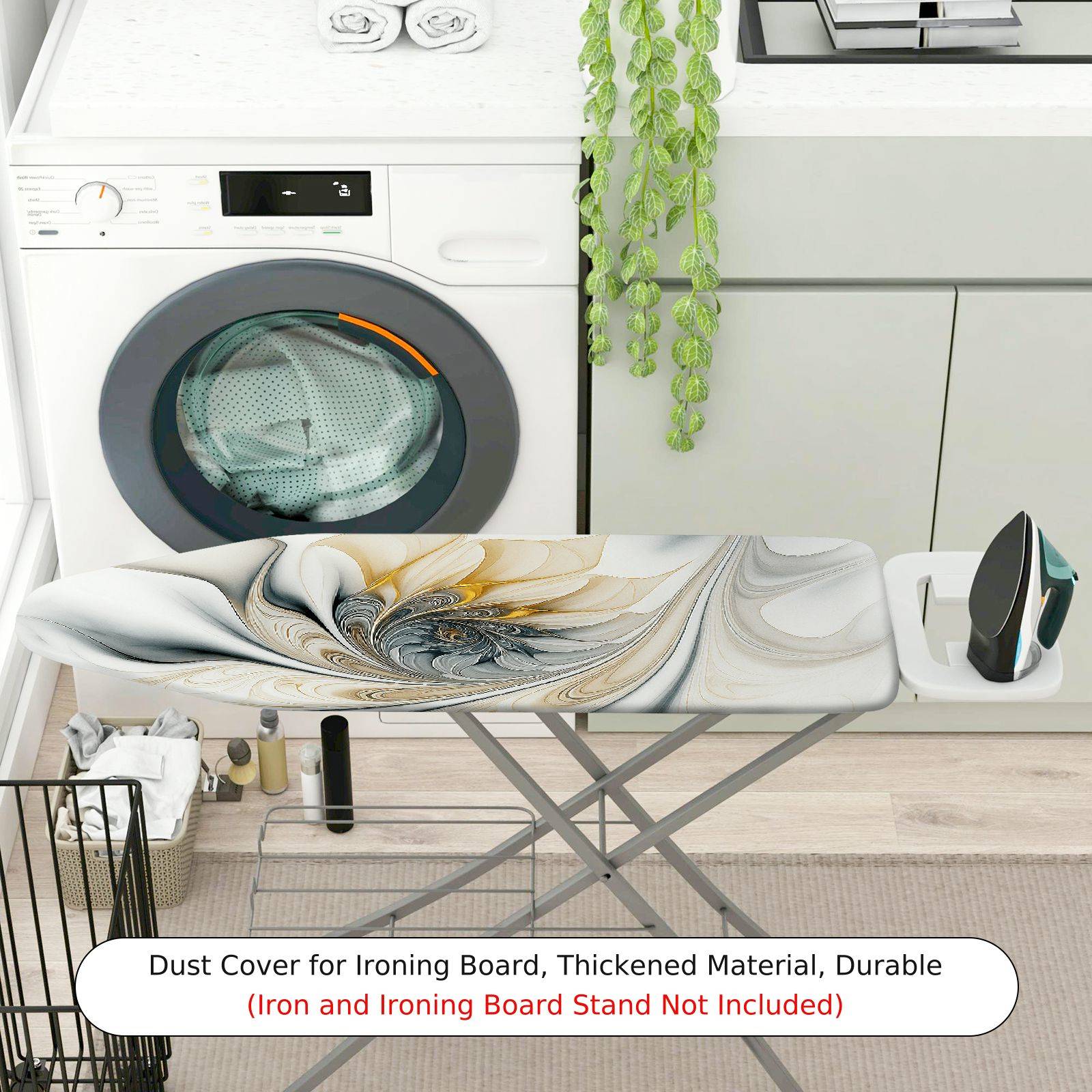 1-Piece Abstract Art Swirls Pattern  Ironing Board Cover, Universal Size, Without Board