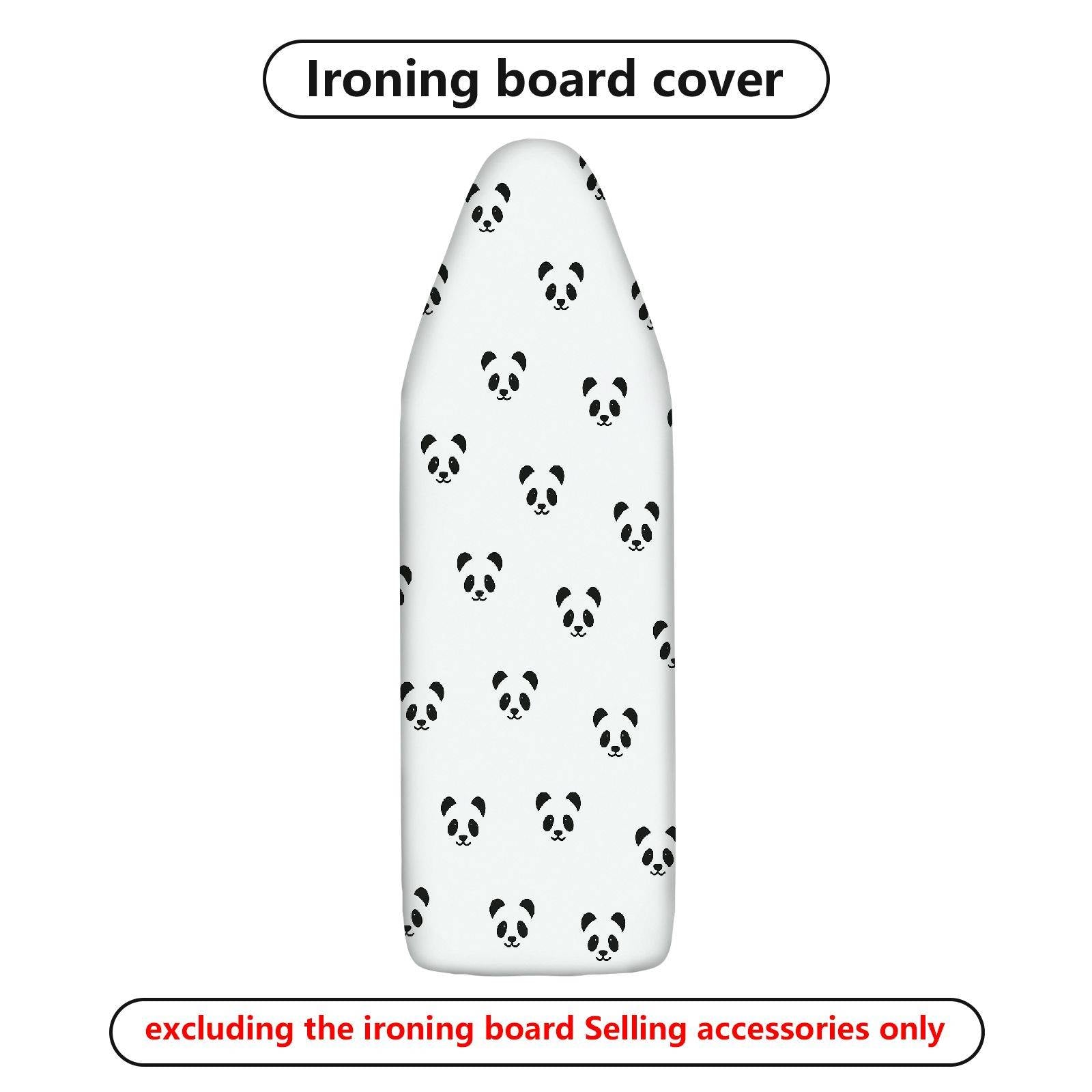 1-Piece Black Panda Pattern  Animal  Ironing Board Cover, Universal Size, Without Board