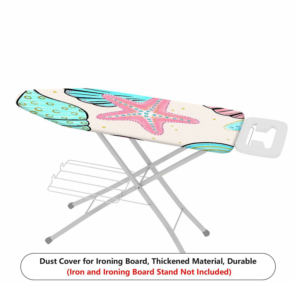 1-Piece Shell Starfish Ocean  Ironing Board Cover, Universal Size, Without Board