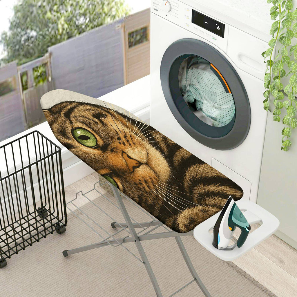 1-Piece Cat Animal Green Eyes  Ironing Board Cover, Universal Size, Without Board