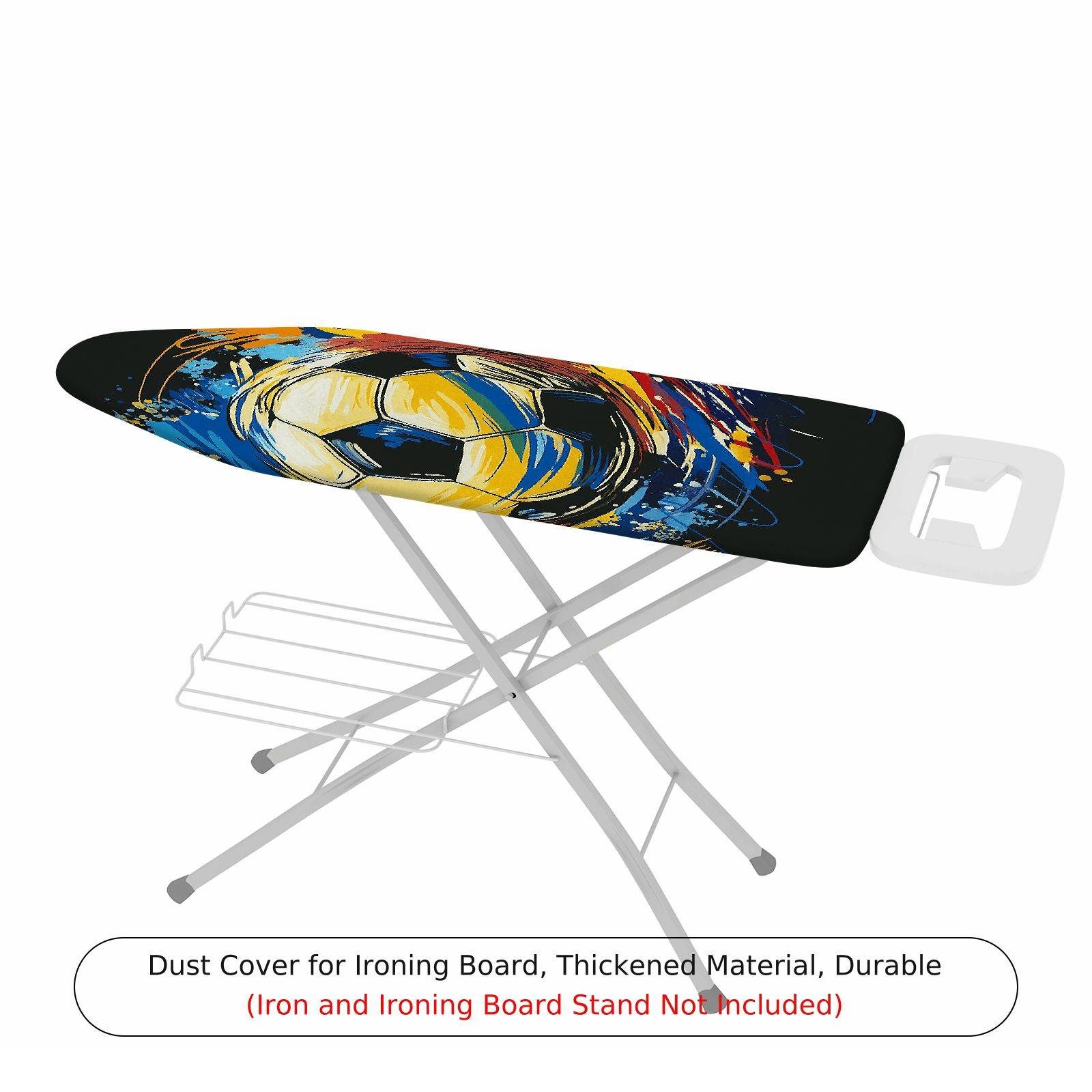 1-Piece Soccer Abstract Colorful  Ironing Board Cover, Universal Size, Without Board