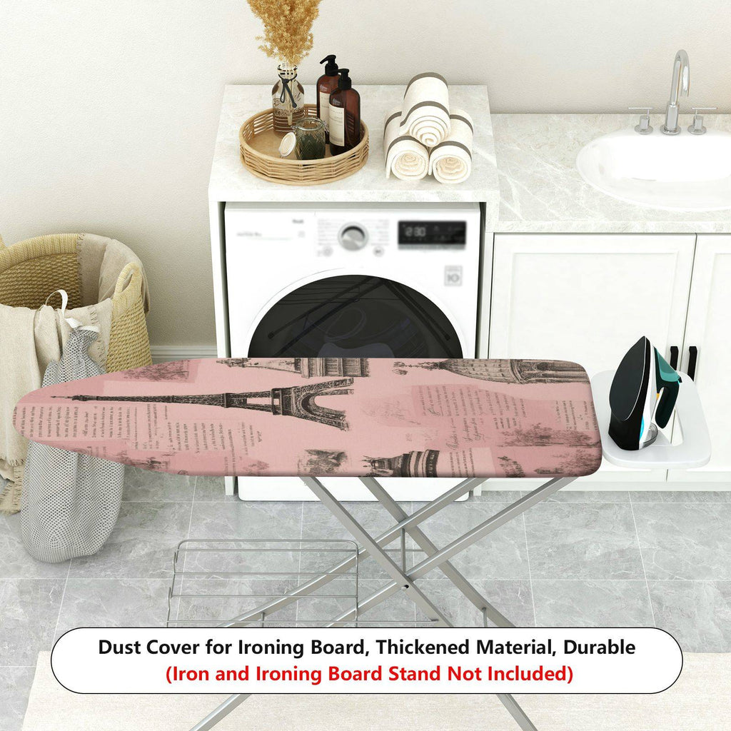 1-Piece Eiffel Tower Retro Architecture Travel  Ironing Board Cover, Universal Size, Without Board