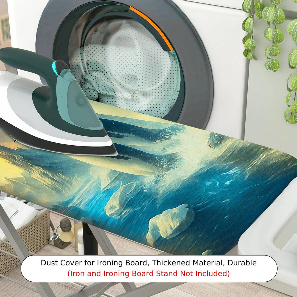 1-Piece Penguin Ocean Fantasy  Ironing Board Cover, Universal Size, Without Board