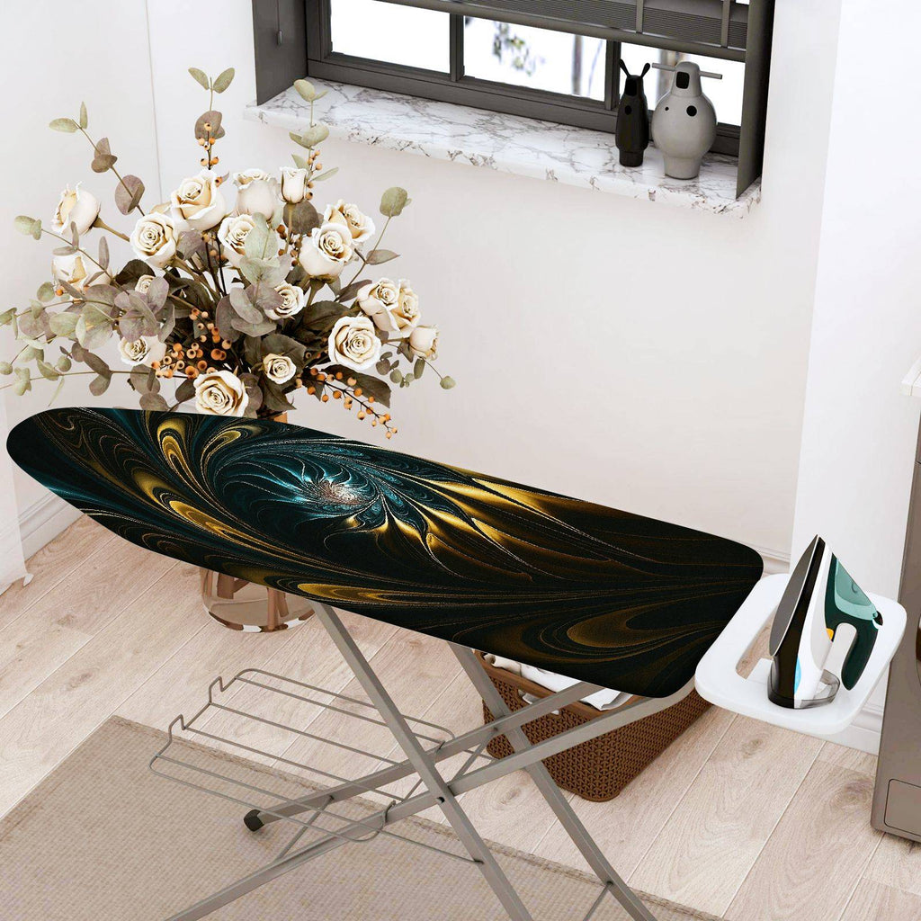 1-Piece Abstract Swirl Art Elegant  Ironing Board Cover, Universal Size, Without Board