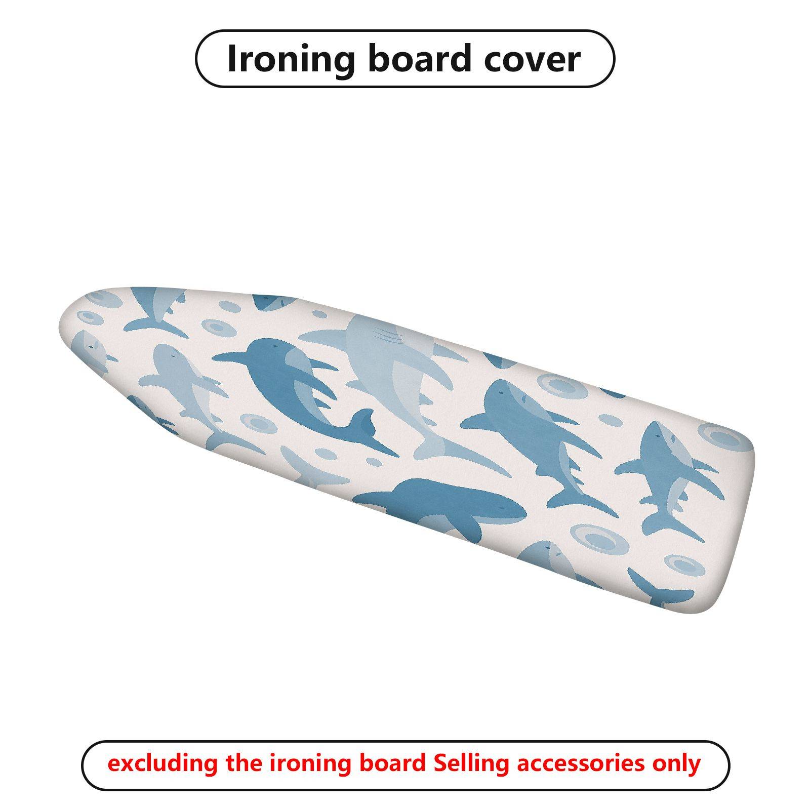 1-Piece Ocean Aquatic Dolphin  Ironing Board Cover, Universal Size, Without Board