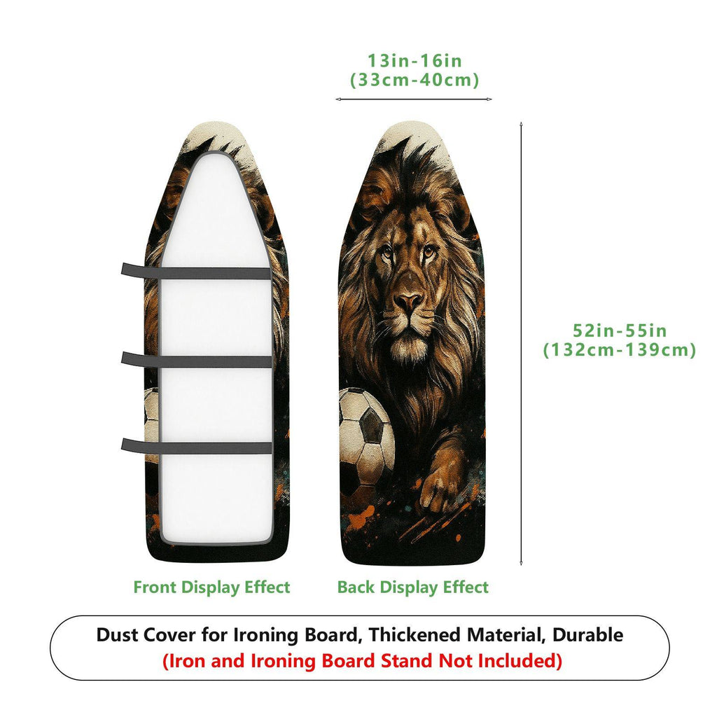 1-Piece Lion Soccer Art  Ironing Board Cover, Universal Size, Without Board