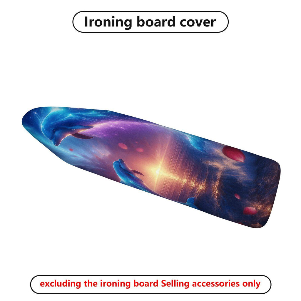 1-Piece Ocean Dolphin Galaxy  Ironing Board Cover, Universal Size, Without Board