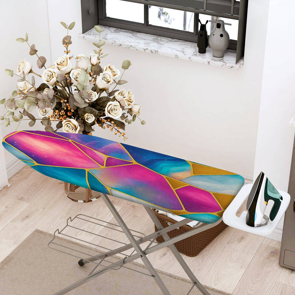 1-Piece Abstract Geometric Colorful  Ironing Board Cover, Universal Size, Without Board