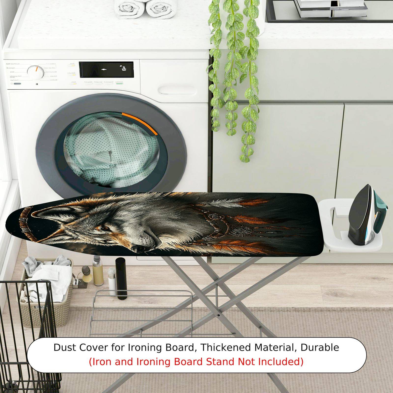 1-Piece Wolf Animal Art  Ironing Board Cover, Universal Size, Without Board
